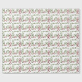 Kerstfietsen en wielen cadeaupapier (Vlak)