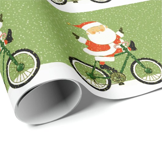 Kerstfietsen met feestdag cadeaus cadeaupapier (Rol Hoek)