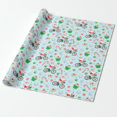 Kerstfietsrit Cadeaupapier (Uitgerold)