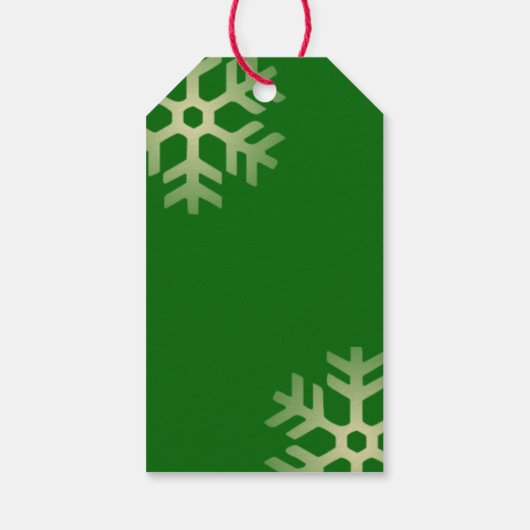 Kerstfietstekst groen cadeaulabel (Achterkant)