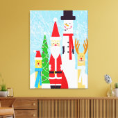 kerstfiguren canvas afdruk (Insitu (Woonkamer))