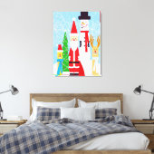 kerstfiguren canvas afdruk (Insitu (Slaapkamer))