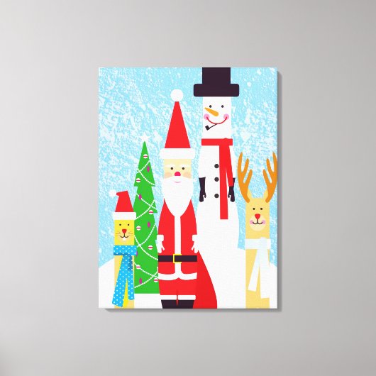kerstfiguren canvas afdruk (Voorkant)