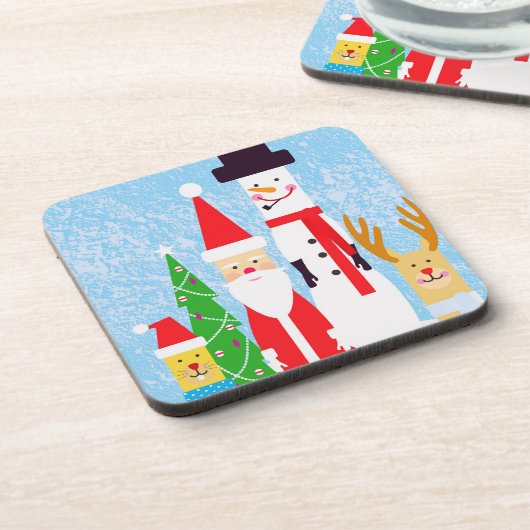 kerstfiguren drankjes onderzetter (Linkerzijde)