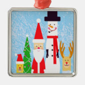 kerstfiguren metalen ornament (Voorkant)