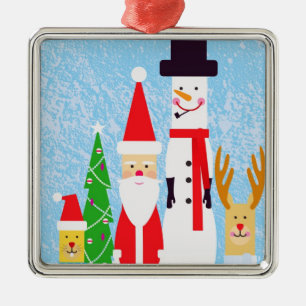 kerstfiguren metalen ornament