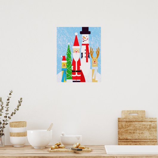 kerstfiguren poster (Keuken)