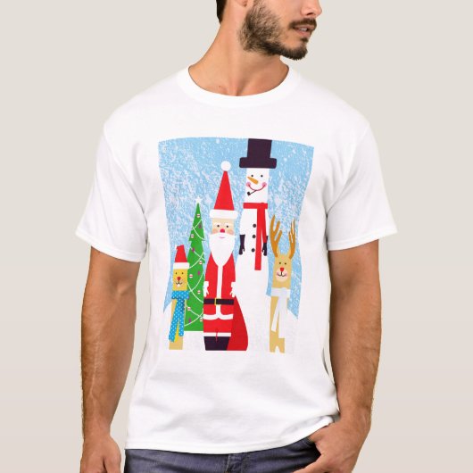 kerstfiguren t-shirt (Voorkant)