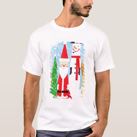 kerstfiguren t-shirt (Voorkant)