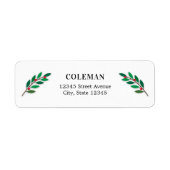 kerstfilialen feestdag adres etiket (Voorkant)