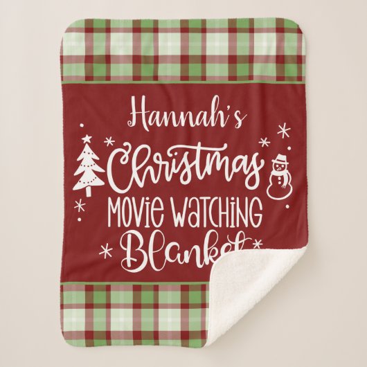 Kerstfilm die kijkt sherpa deken (Voorkant)