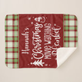 Kerstfilm die kijkt sherpa deken (Voorkant (horizontaal))