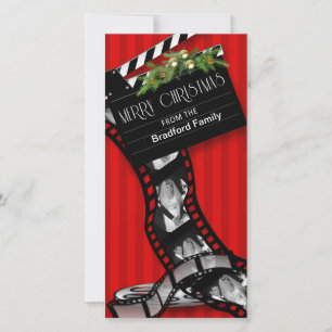 KERSTFILM FILMSTRIP - NAAM/FOTO INVOEGEN FEESTDAGENKAART