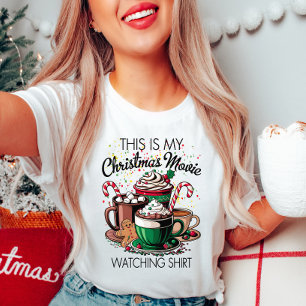 Kerstfilm kijken naar T-shirt