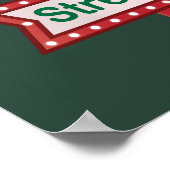 Kerstfilm Marathon Retro Marquee Feestelijk Poster (Hoek)
