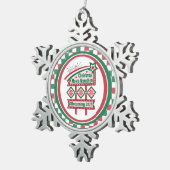 Kerstfilm Marathon Retro Marquee Feestelijk Tin Sneeuwvlok Ornament (Rechts)