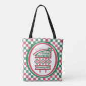 Kerstfilm Marathon Retro Marquee Feestelijk Tote Bag (Achterkant)