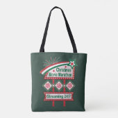 Kerstfilm Marathon Retro Marquee Feestelijk Tote Bag (Achterkant)