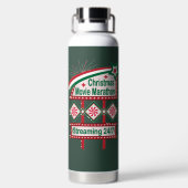 Kerstfilm Marathon Retro Marquee Feestelijk Waterfles (Achterkant)