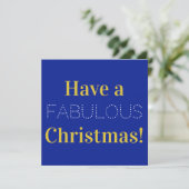 kerstfilm met blauwe goudfotografie feestdagenkaart (Staand voorkant)