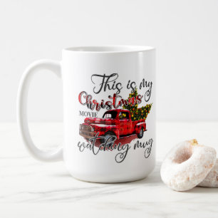 Kerstfilm met landvrachtwagen koffiemok