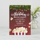 Kerstfilm Nacht Uitnodiging (Staand voorkant)