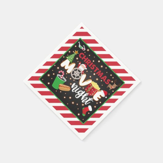 Kerstfilm Night Napkin Servet (Hoek)