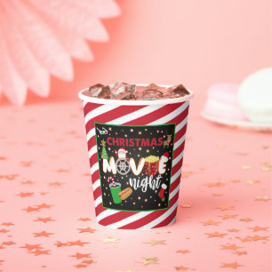 Kerstfilm, night Paper Cup Papieren Bekers