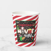 Kerstfilm, night Paper Cup Papieren Bekers (Achterkant)