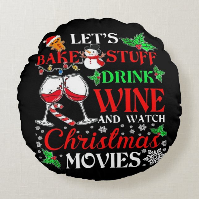 kerstfilm rond kussen (Voorkant)