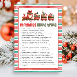 Kerstfilm Trivia Spel Feestdagenkaart