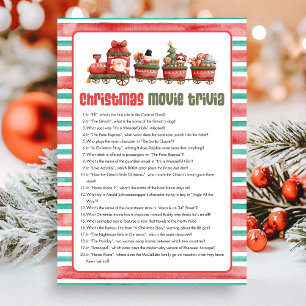 Kerstfilm Trivia Spel Feestdagenkaart