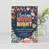 Kerstfilmavond Verjaardag Kaart (Staand voorkant)