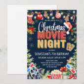 Kerstfilmavond Verjaardag Kaart (Voorkant / Achterkant)