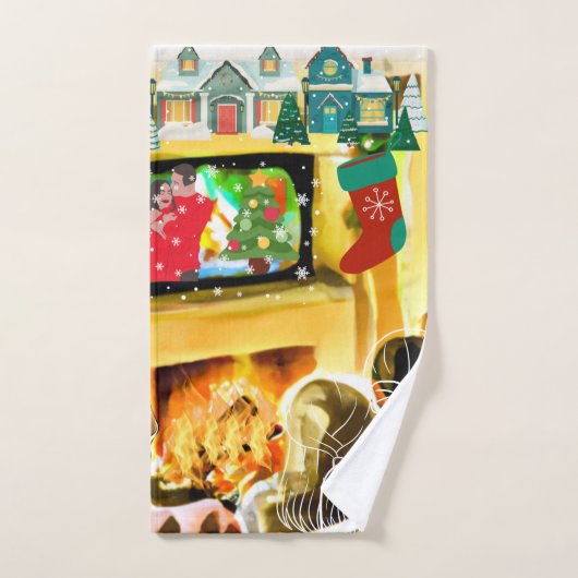 kerstfilms bad handdoek (Handdoek)