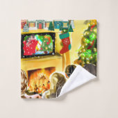 kerstfilms bad handdoek (Wasdoekje)