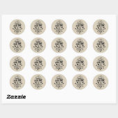 KERSTFILMS & BAKKEN Vakantie Script Modern Ronde Sticker (Vel)
