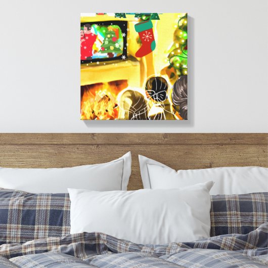 kerstfilms canvas afdruk (Insitu (Slaapkamer))