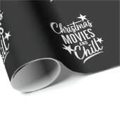 Kerstfilms en Chill Familie Kerstcadeau Cadeaupapier (Rol Hoek)