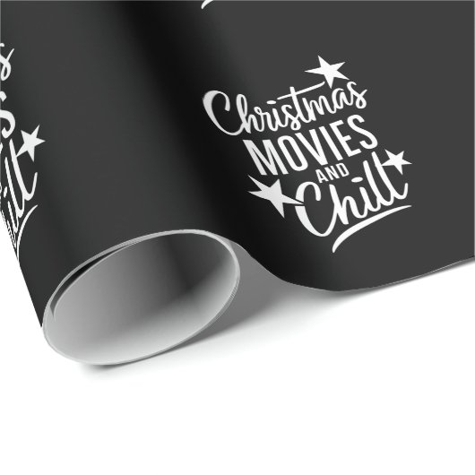 Kerstfilms en Chill Familie Kerstcadeau Cadeaupapier (Rol Hoek)