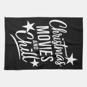 Kerstfilms en Chill Familie Kerstcadeau Theedoek (Horizontaal)