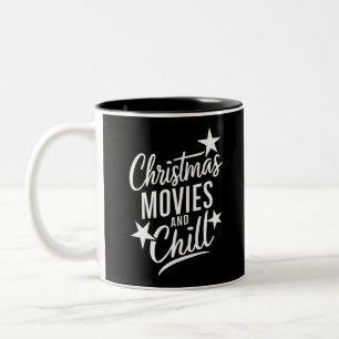 Kerstfilms en Chill Familie Kerstcadeau Tweekleurige Koffiemok