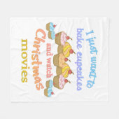 kerstfilms en cupcakes fleece deken (Voorkant (Horizontaal))