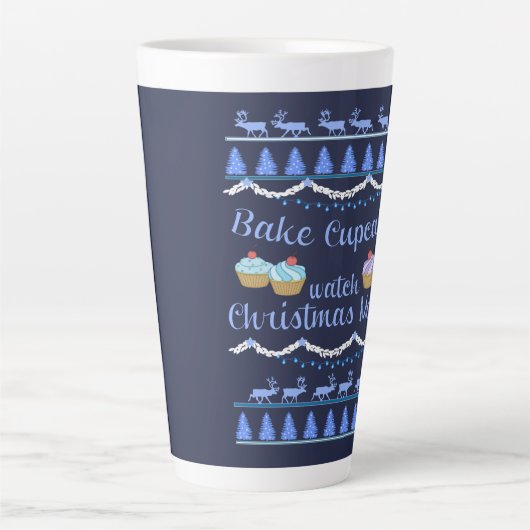 kerstfilms en cupcakes latte mok (Voorkant)