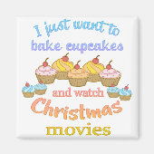 kerstfilms en cupcakes magneet (Voorkant)