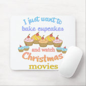 kerstfilms en cupcakes muismat (Met muis)
