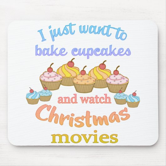 kerstfilms en cupcakes muismat (Voorkant)