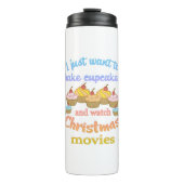 kerstfilms en cupcakes thermosbeker (Voorkant)