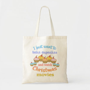 Kerstfilms en Cupcakes Tote Bag