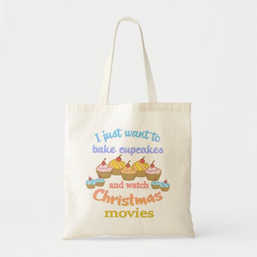 kerstfilms en cupcakes tote bag (Voorkant)